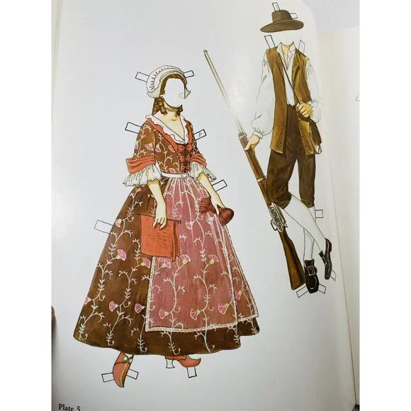 American Family of the Colonial Era  Kids Paper Dolls Tom Tierney UNCUT Vintage - Picture 9 of 12